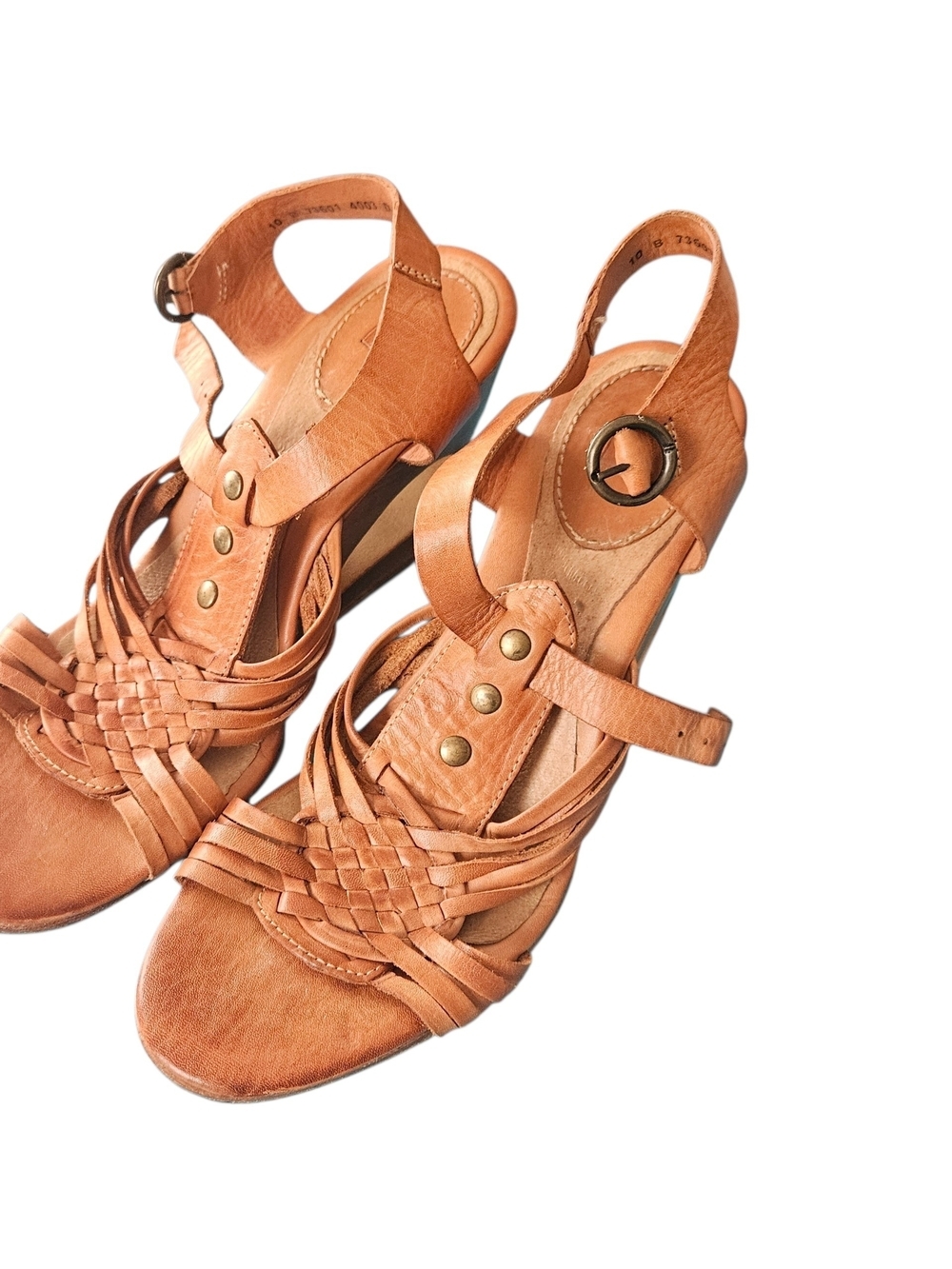 Frye Weddgy's Cut Out Summer Strappy Sandals Ankle Strap Size 10